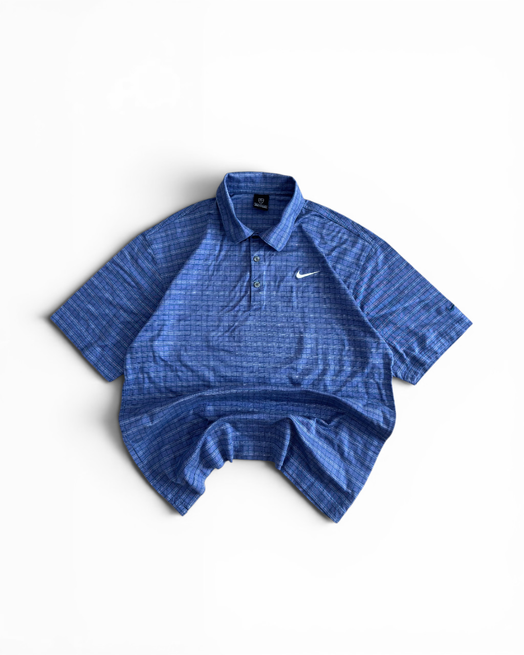 Nike Golf Plaid Pattern Performance Polo