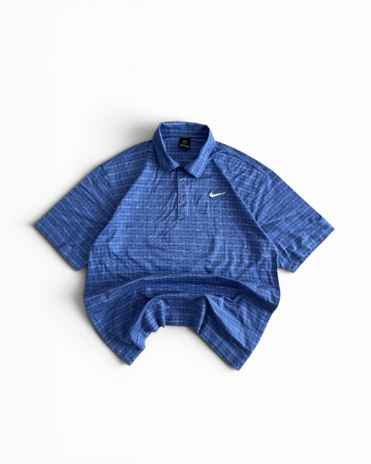 Nike Golf Plaid Pattern Performance Polo