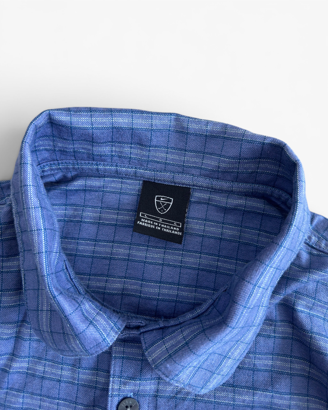 Nike Golf Plaid Pattern Performance Polo