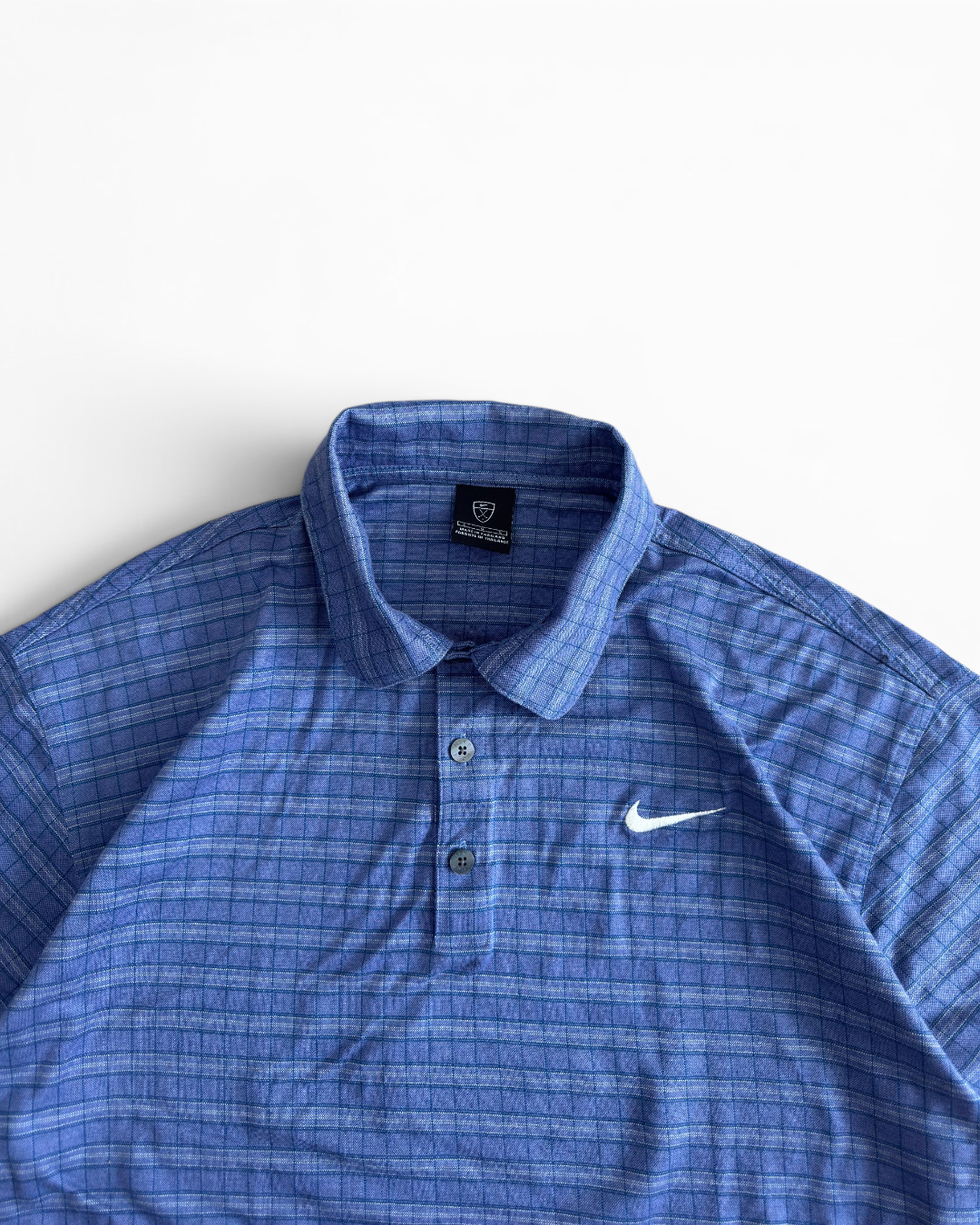 Nike Golf Plaid Pattern Performance Polo